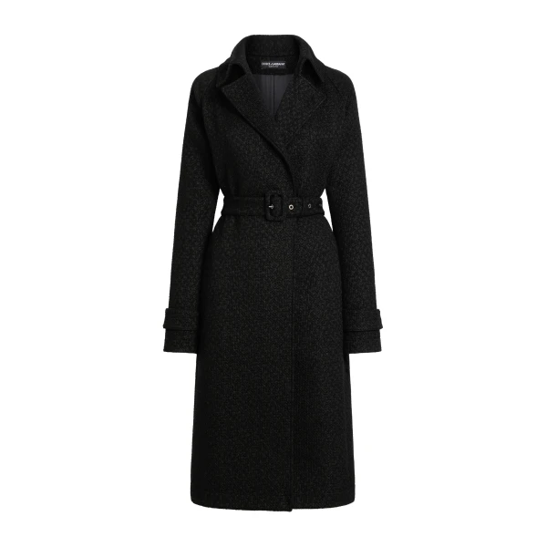 Tweed trench coat