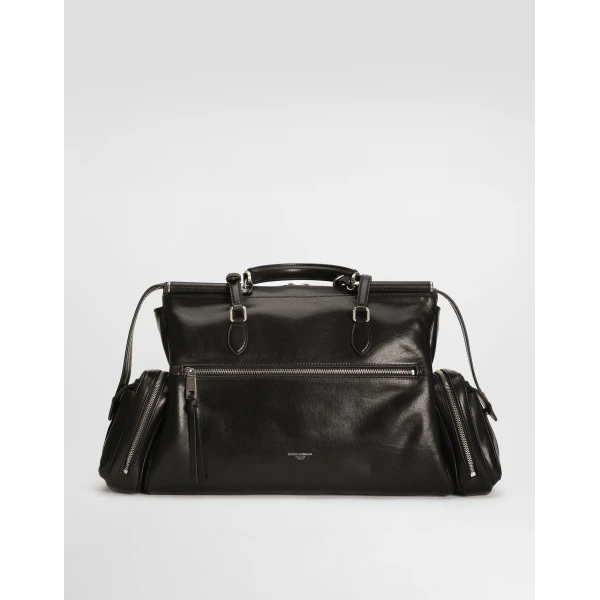 Black Dolce & Gabbana Vittoria calfskin bag, view 4 | Shoulder & Crossbody Bags