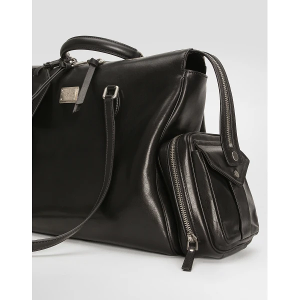 Black Dolce & Gabbana Vittoria calfskin bag, view 5 | Shoulder & Crossbody Bags