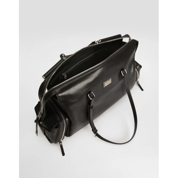 Black Dolce & Gabbana Vittoria calfskin bag, view 6 | Shoulder & Crossbody Bags