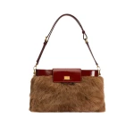 Multicolour Dolce & Gabbana Vittoria fur and calfskin shoulder bag | Shoulder & Crossbody Bags