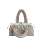 Multicolour Dolce & Gabbana Vittoria shoulder bag in shearling and calfskin | Shoulder & Crossbody Bags