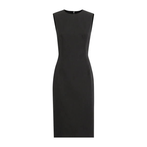 Grey Dolce & Gabbana Woolen calf-length sheath dress | Midi Dresses