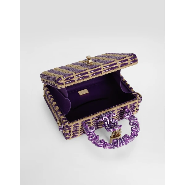 Multicolour Dolce & Gabbana Woven Dolce Box handbag, view 5 | Totes & Top-Handle Bags