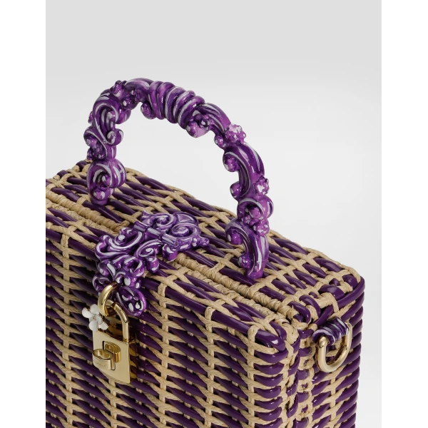 Multicolour Dolce & Gabbana Woven Dolce Box handbag, view 6 | Totes & Top-Handle Bags