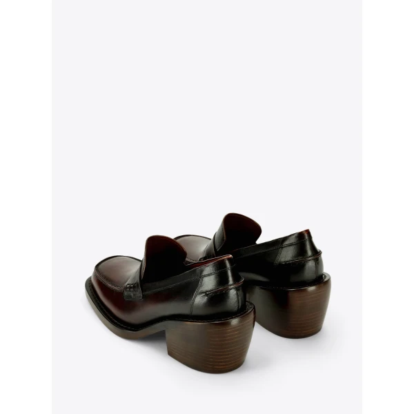 Dries Van Noten Heeled leather loafers in Tan | Loafers | Coveti