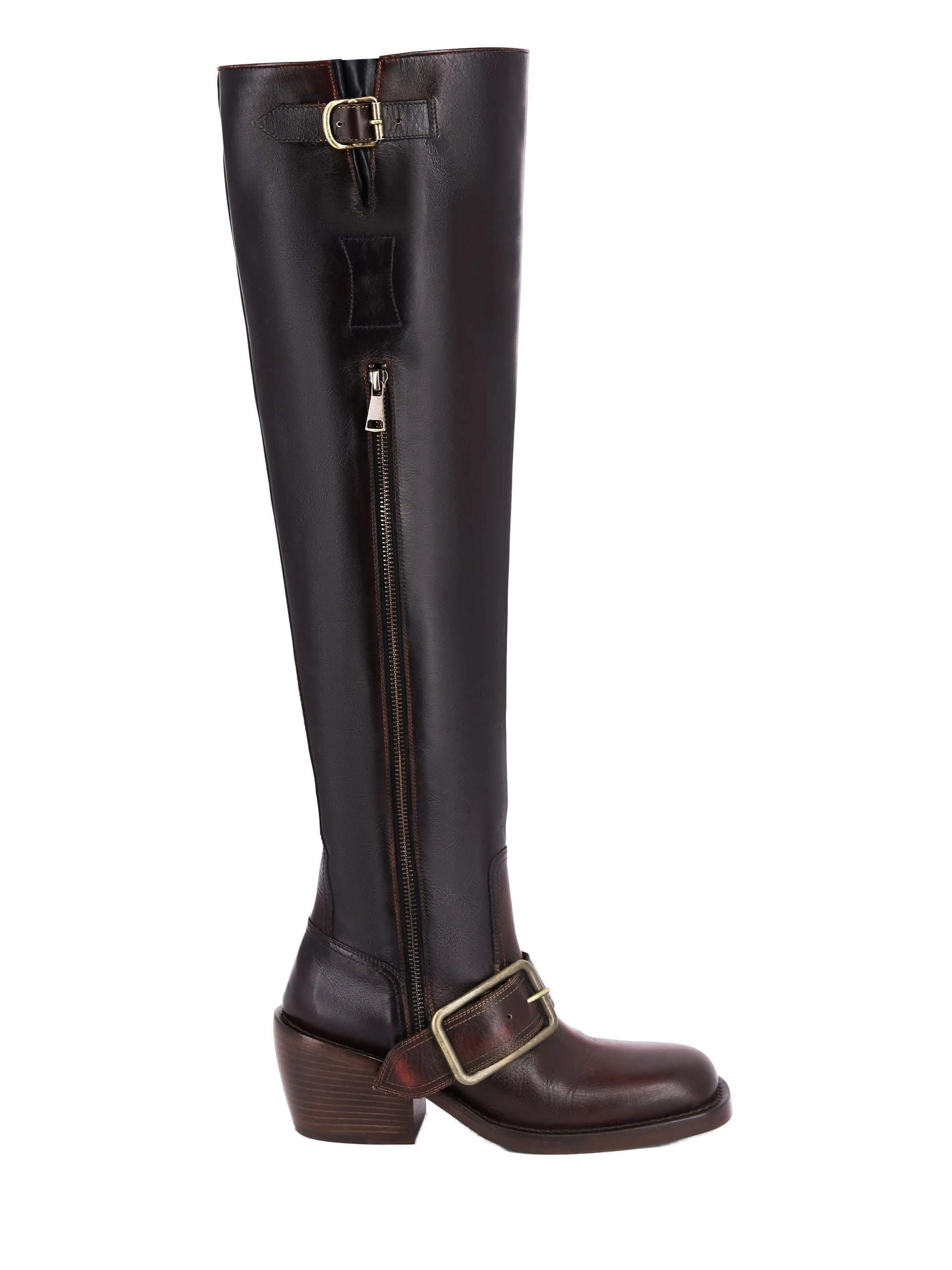 Dries Van Noten High buckled leather boots in Tan 0 Dries Van Noten High buckled leather boots in Tan | Boots | Coveti