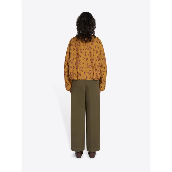 Dries Van Noten Jacquard cocoon top in Ocra | Tops | Coveti