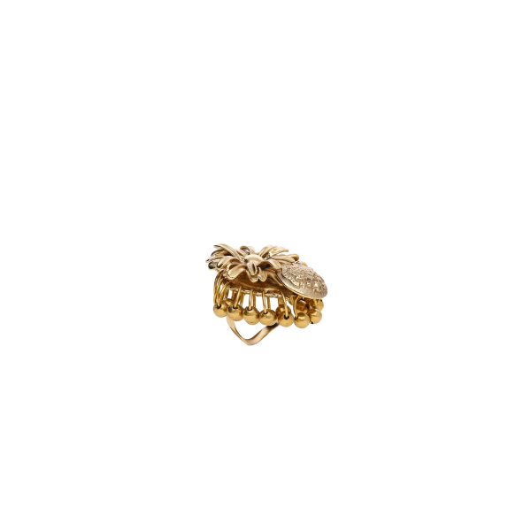 Dries Van Noten Layered brass ring in Old Brass | Rings | Coveti