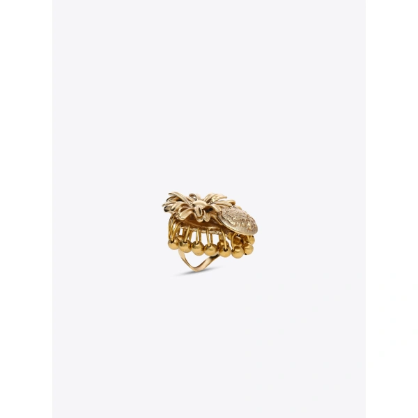 Dries Van Noten Layered brass ring in Old Brass | Rings | Coveti