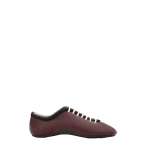 Dries Van Noten Leather ballerina sneakers in Bordeaux | Sneakers | Coveti