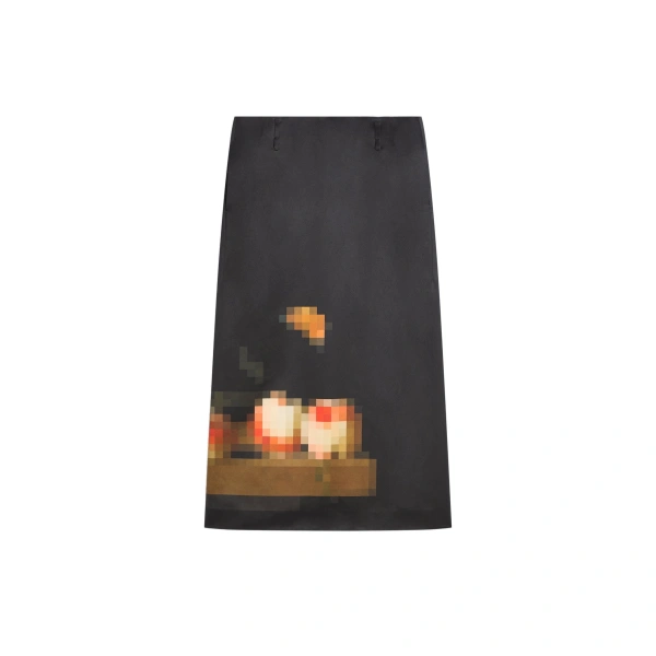 Long printed skirt