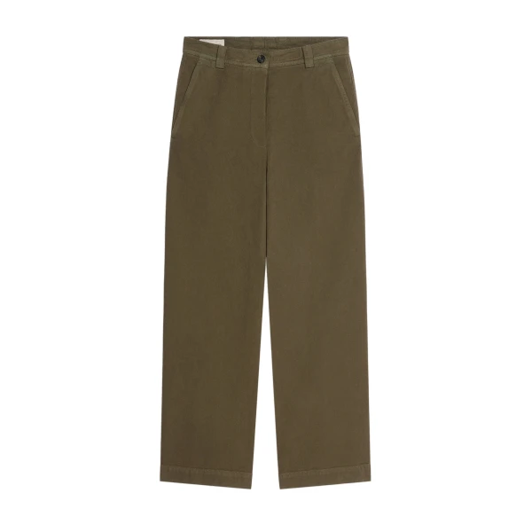 Overdyed cotton pants in Khaki