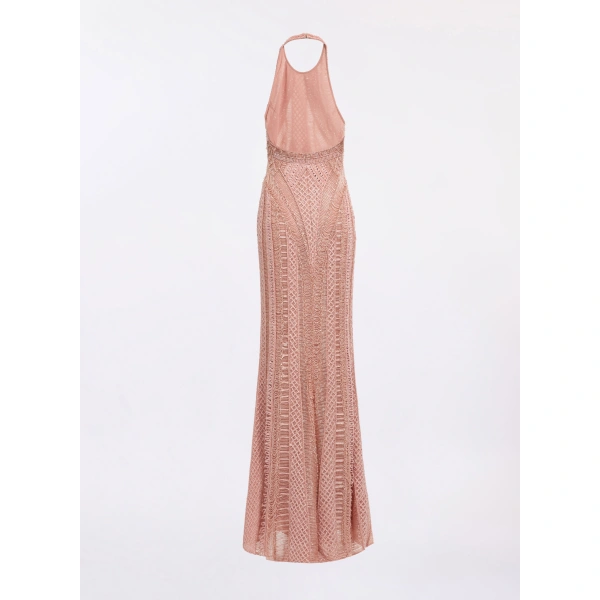 Elie Saab Bead Embroidered Long Dress in Beige | Maxi Dresses | Coveti