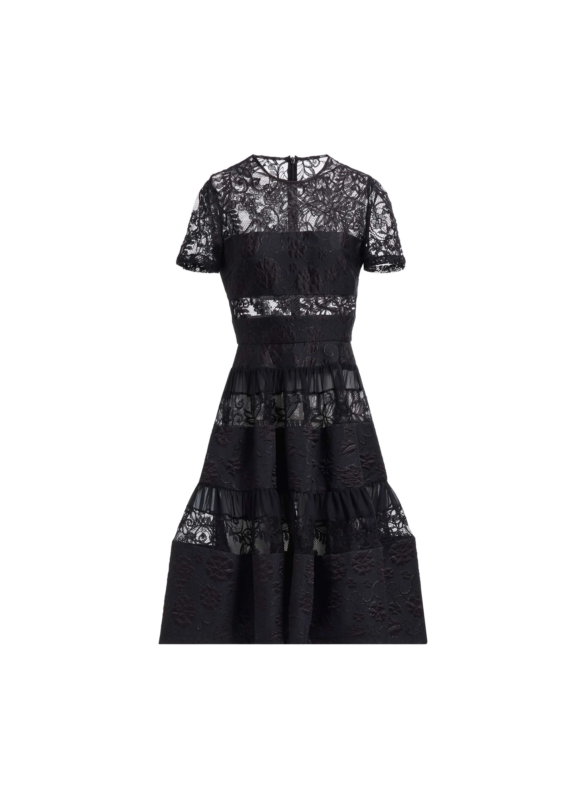 Elie Saab Brocade & Lace Midi Dress Elie Saab Brocade & Lace Midi Dress