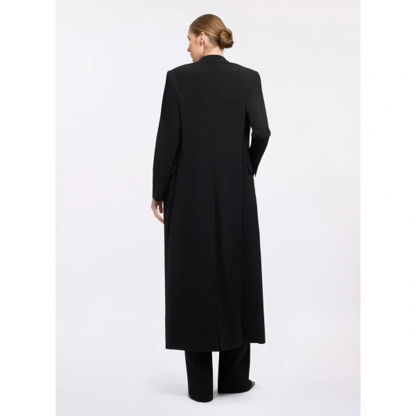 Elie Saab Cady Coat with Sequin Lining in Black | Coats | Coveti