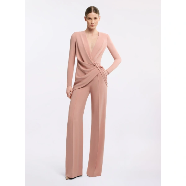 Elie Saab Cady Jumpsuit in Beige | Jumpsuit | Coveti