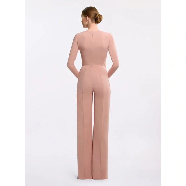 Elie Saab Cady Jumpsuit in Beige | Jumpsuit | Coveti
