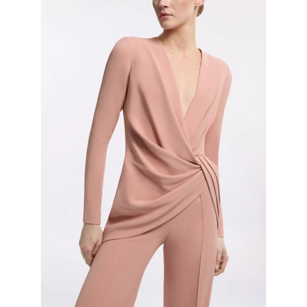 Elie Saab Cady Jumpsuit in Beige | Jumpsuit | Coveti
