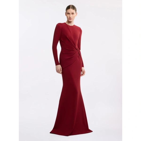 Elie Saab Cady Long Dress in Red | Maxi Dresses | Coveti