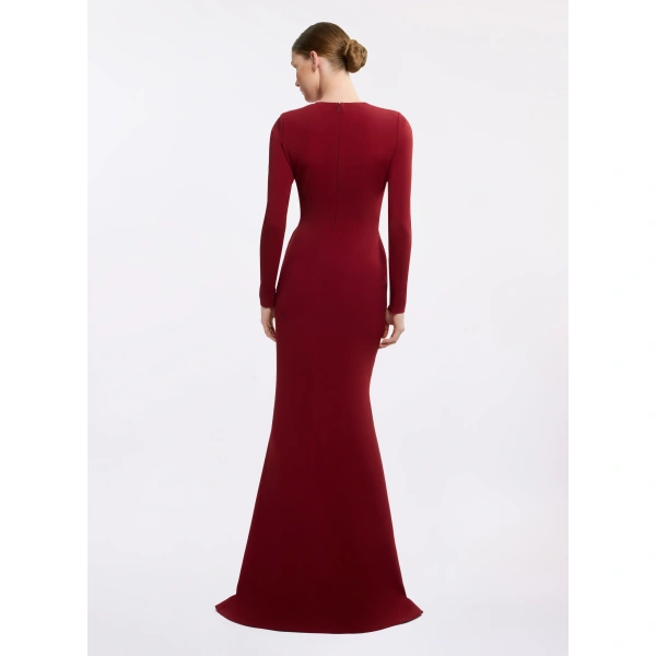 Elie Saab Cady Long Dress in Red | Maxi Dresses | Coveti