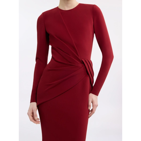 Elie Saab Cady Long Dress in Red | Maxi Dresses | Coveti