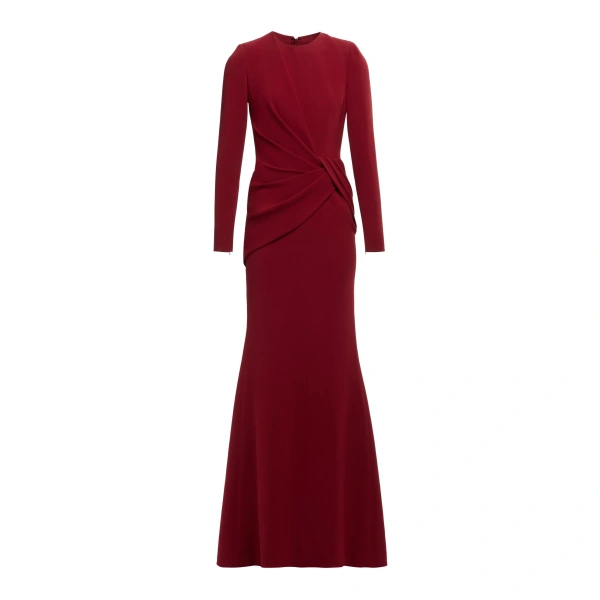 Elie Saab Cady Long Dress in Red | Maxi Dresses | Coveti
