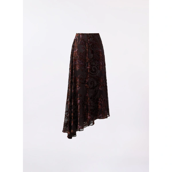 Elie Saab Devoré Midi Skirt in Multicolour | Skirts | Coveti