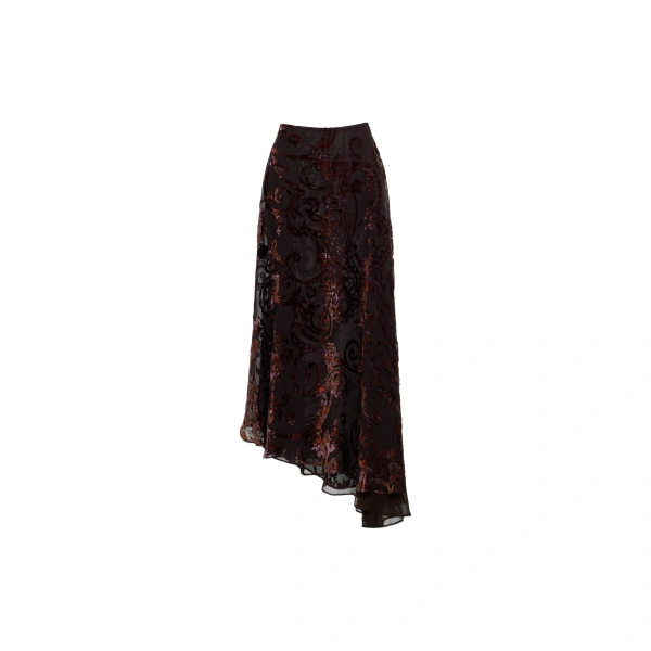 Devoré Midi Skirt
