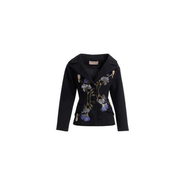 Elie Saab Embellished Crepe Wool Jacket