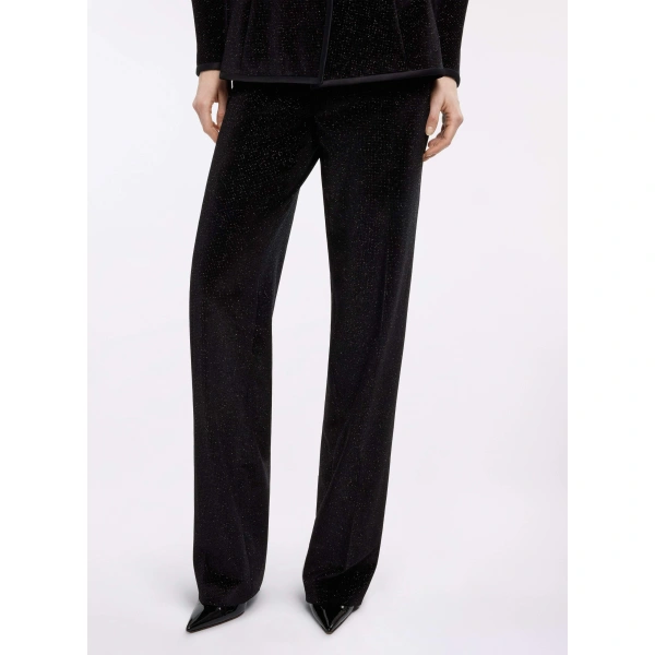 Elie Saab Embellished Velvet Pants in Black | Pants | Coveti
