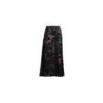 Elie Saab Embroidered Tulle Midi Skirt in Black | Skirts | Coveti