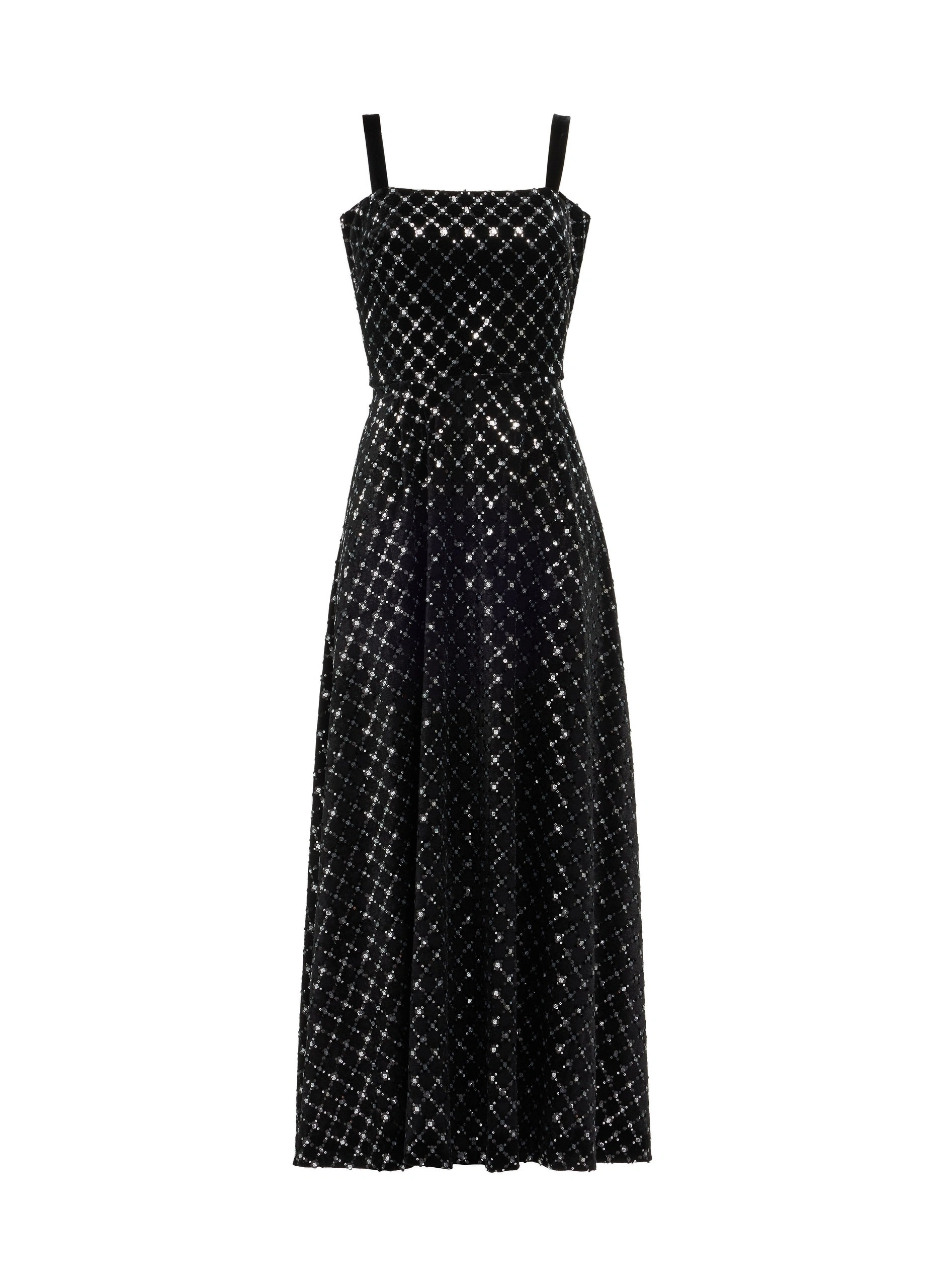 Elie Saab Embroidered Velvet Midi Dress Elie Saab Embroidered Velvet Midi Dress in Black | Midi Dresses | Coveti