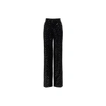 Elie Saab Embroidered Velvet Pants in Black | Pants | Coveti