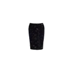 Elie Saab Embroidered Velvet Pencil Skirt