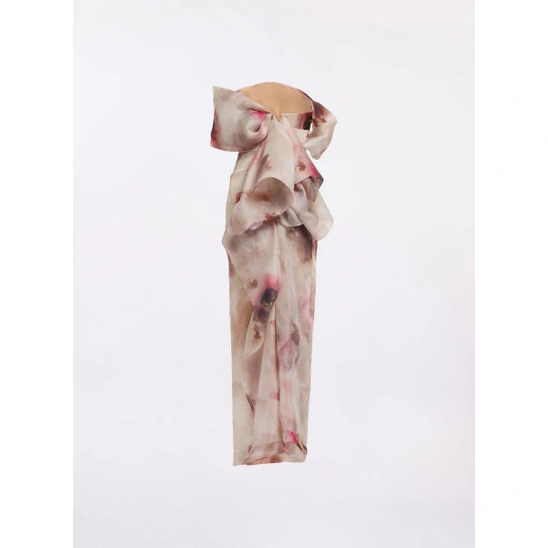 Elie Saab Floral Organza Midi Dress in Multicolour | Midi Dresses | Coveti