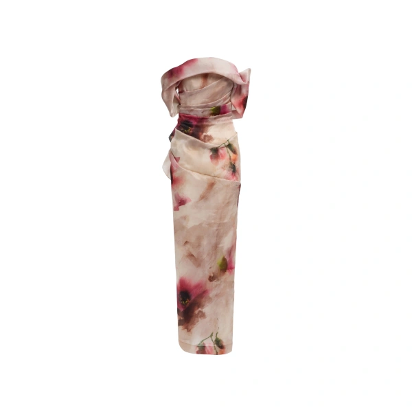 Floral Organza Midi Dress
