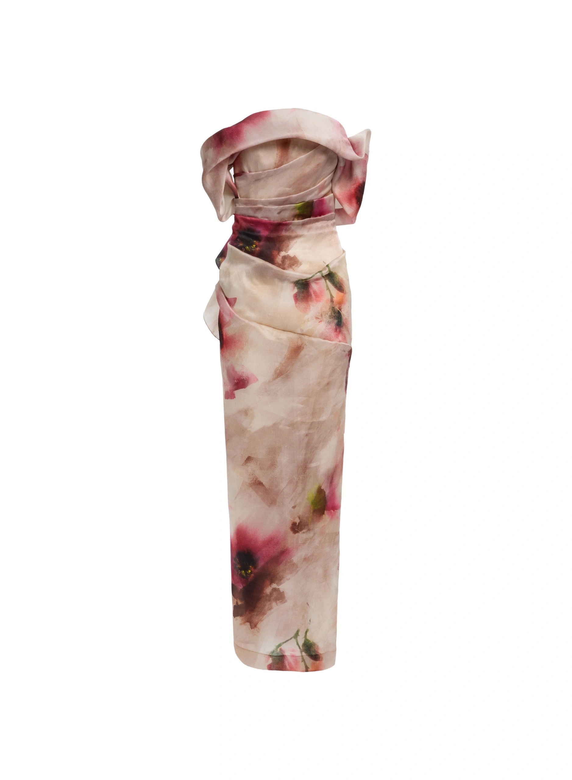 Elie Saab Floral Organza Midi Dress Elie Saab Floral Organza Midi Dress in Multicolour | Midi Dresses | Coveti