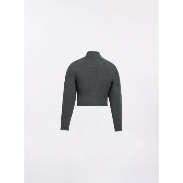 Elie Saab Gabardine Jacket in Grey | Jackets | Coveti