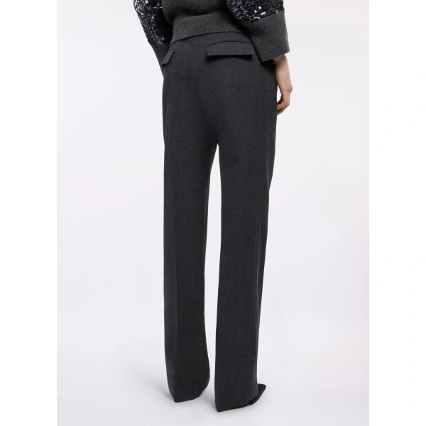 Elie Saab Gabardine Pants in Grey | Pants | Coveti
