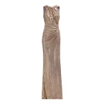 Elie Saab Halter Draped Sequin Dress