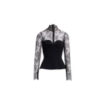 Elie Saab High Neck Cady with Lace Top