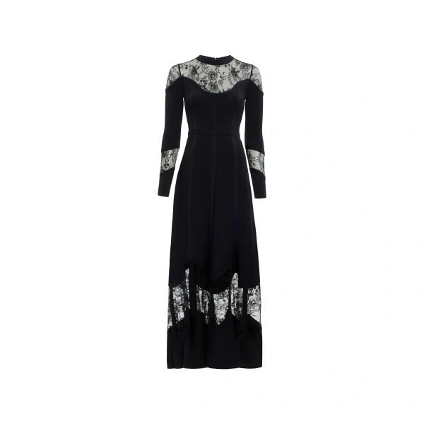 Knit & Lace Midi Dress