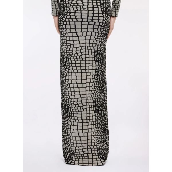 Elie Saab Knit Long Skirt in Multicolour | Skirts | Coveti