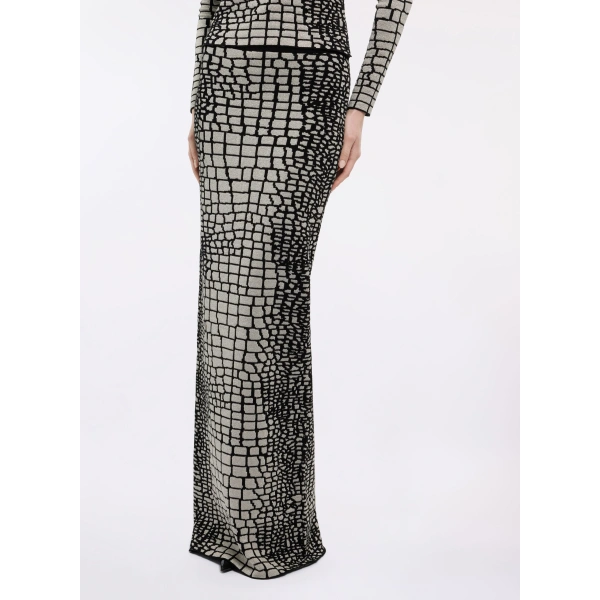 Elie Saab Knit Long Skirt in Multicolour | Skirts | Coveti