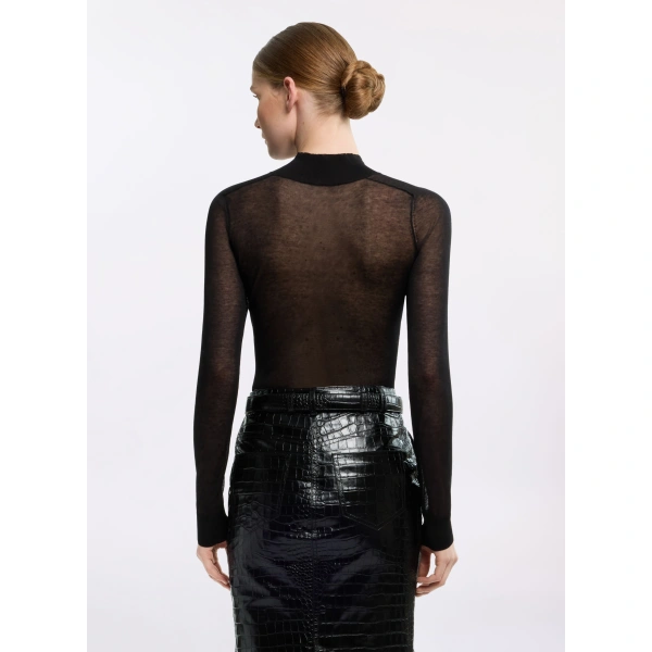 Elie Saab Knit Top in Black | Tops | Coveti