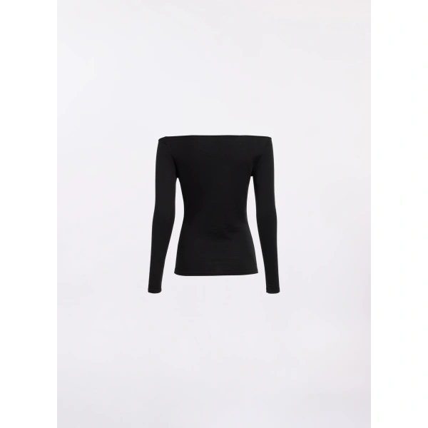 Elie Saab Off-the-Shoulder Knit Top in Black | Tops | Coveti