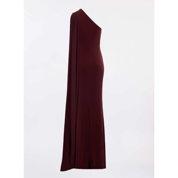 Elie Saab One-Shoulder Jersey Long Dress in Red | Maxi Dresses | Coveti