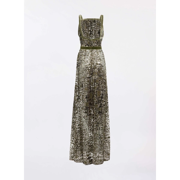 Elie Saab Sequin Embroidered Long Dress in Beige | Maxi Dresses | Coveti