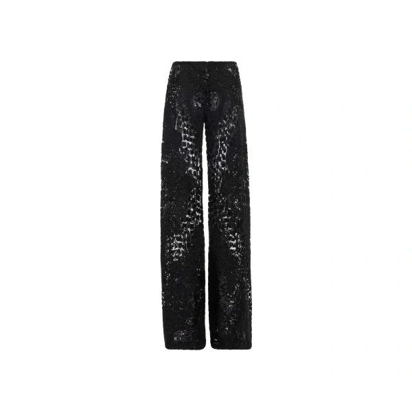 Sequin Embroidered Tulle Pants